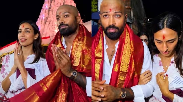 తిరుమల శ్రీవారి సేవలో హార్దిక్ పాండ్య-మహీకా శర్మ!