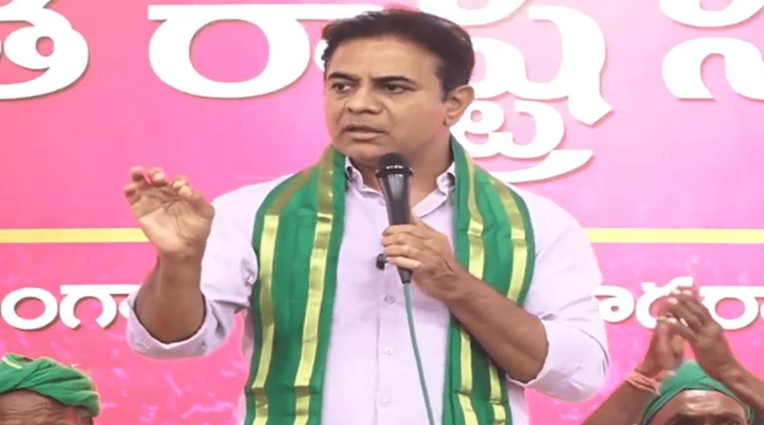 బుల్లెట్‌ ట్రైన్‌ ప్రాజెక్టు బహదూర్‌పల్లి రైతులతో కేటీఆర్ సమావేశం